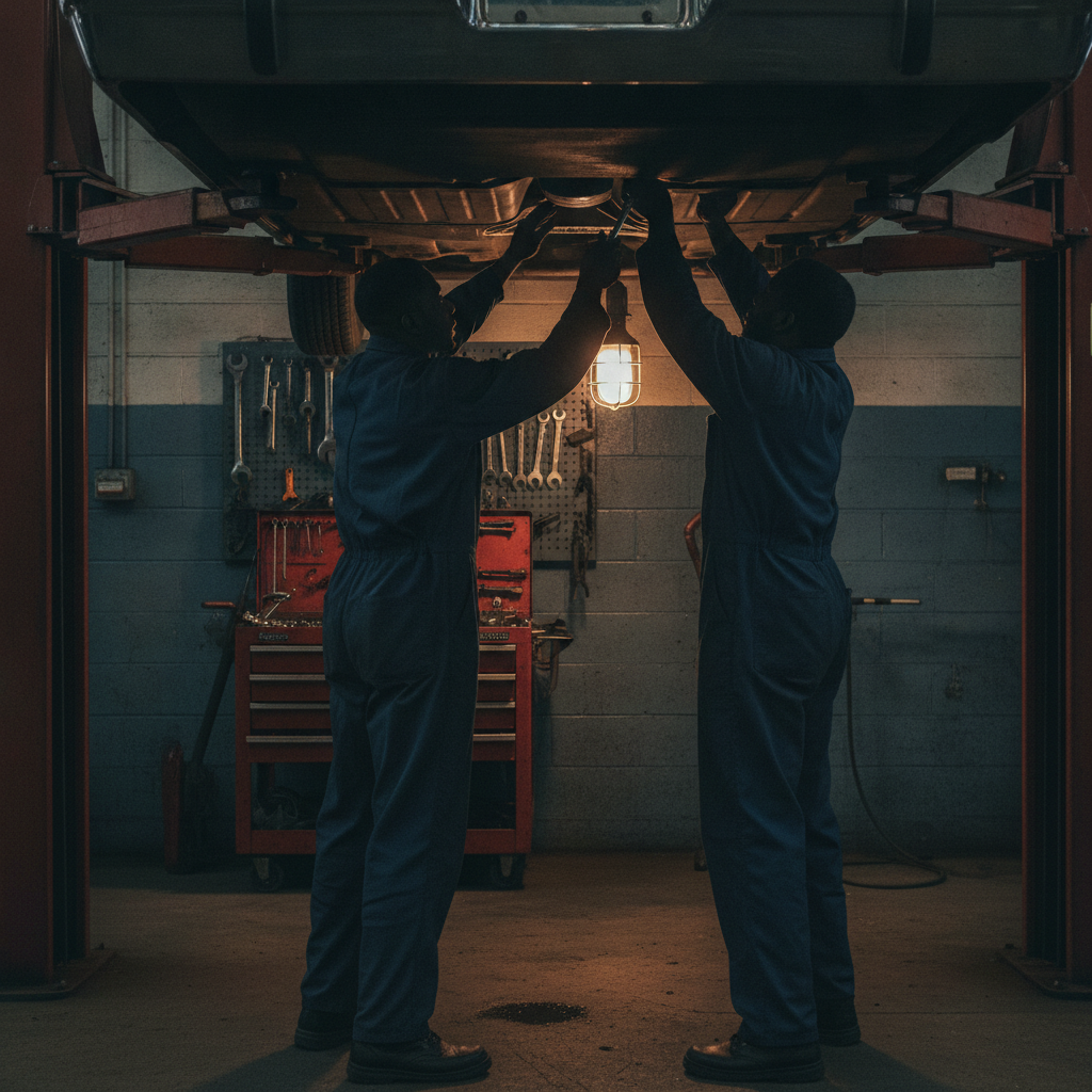 The crew at work — mobile
